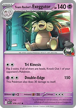 Team Rocket's Exeggutor HOLO (ASC 078)