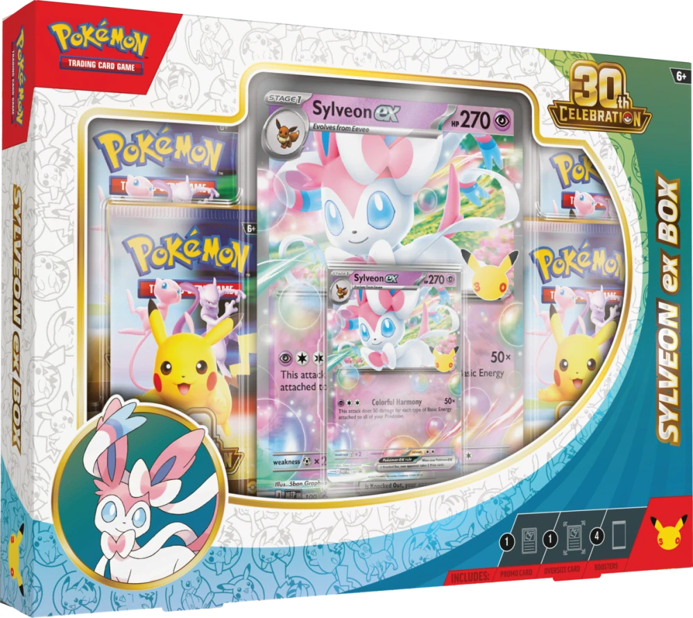 Pokémon TCG 30th Celebration Sylveon ex Box