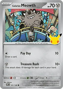 Galarian Meowth HOLO (30C 101)