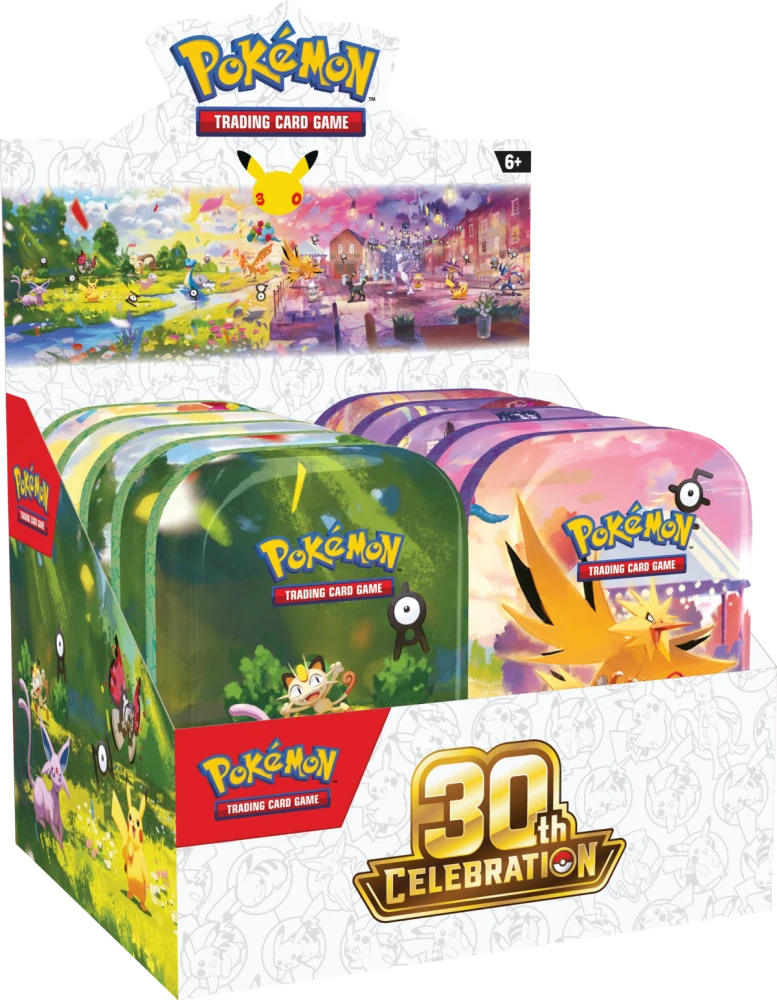 Pokémon TCG 30th Celebration Mini Tin Display