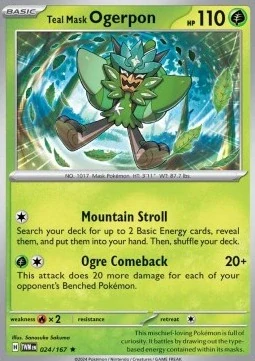 Teal Mask Ogerpon HOLO (TWM 024)