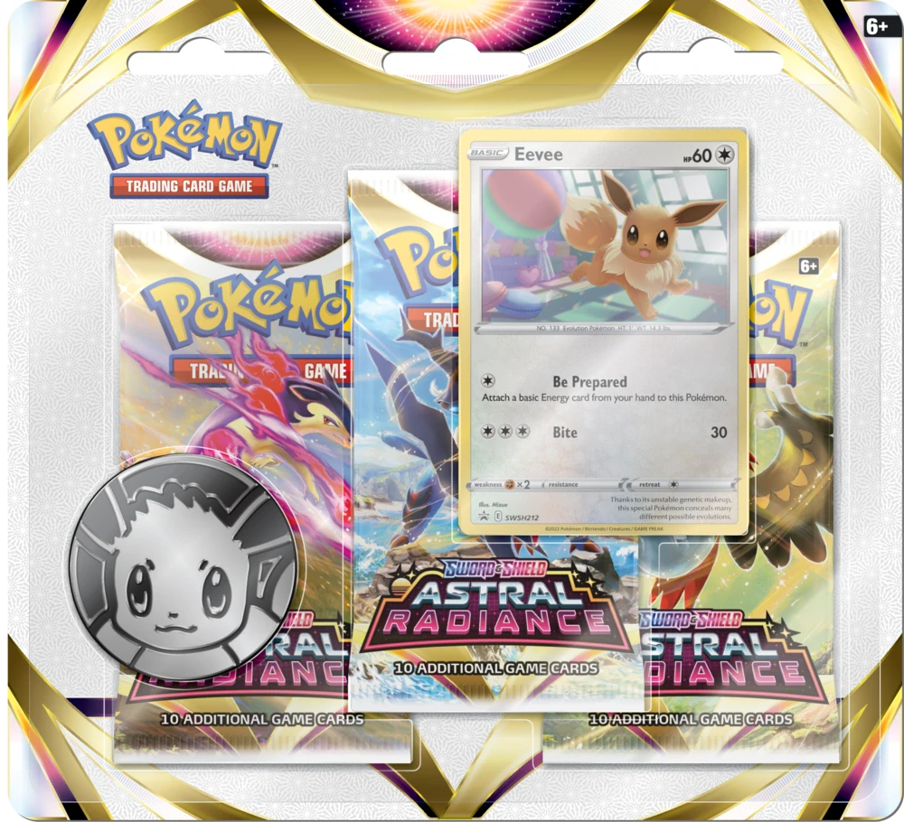 Pokémon TCG Astral Radiance 3-Pack Blister Eevee