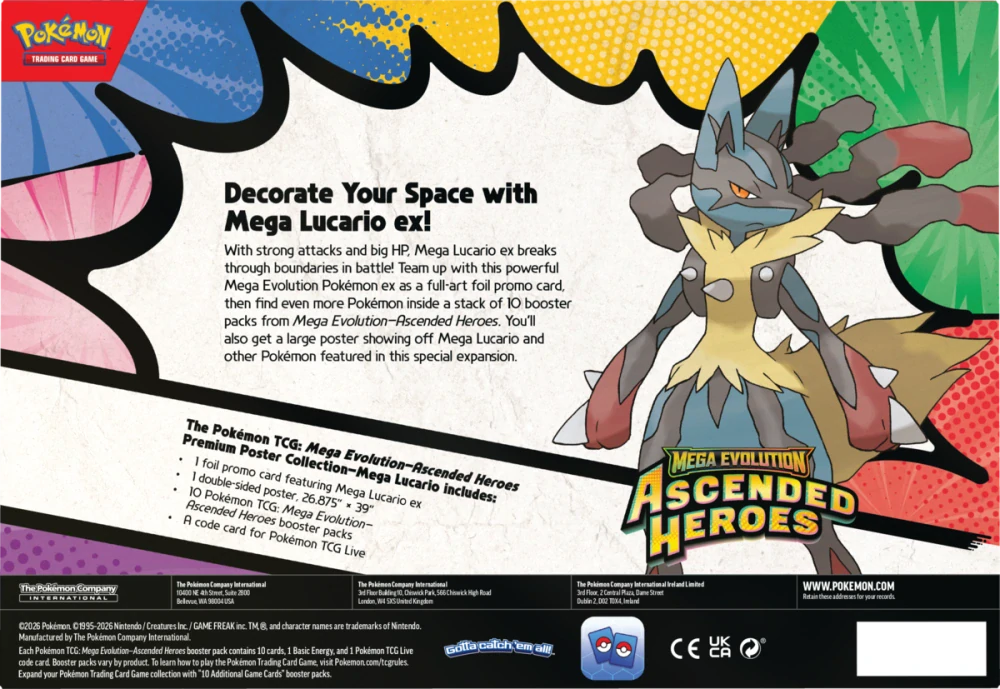 Pokémon TCG Ascended Heroes - Premium Poster Collection Lucario
