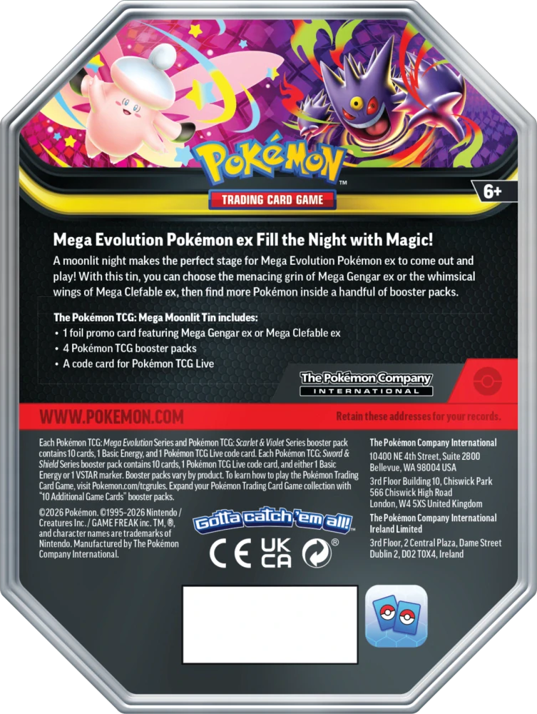 Pokémon TCG: Mega Moonlit Tin - Mega Gengar