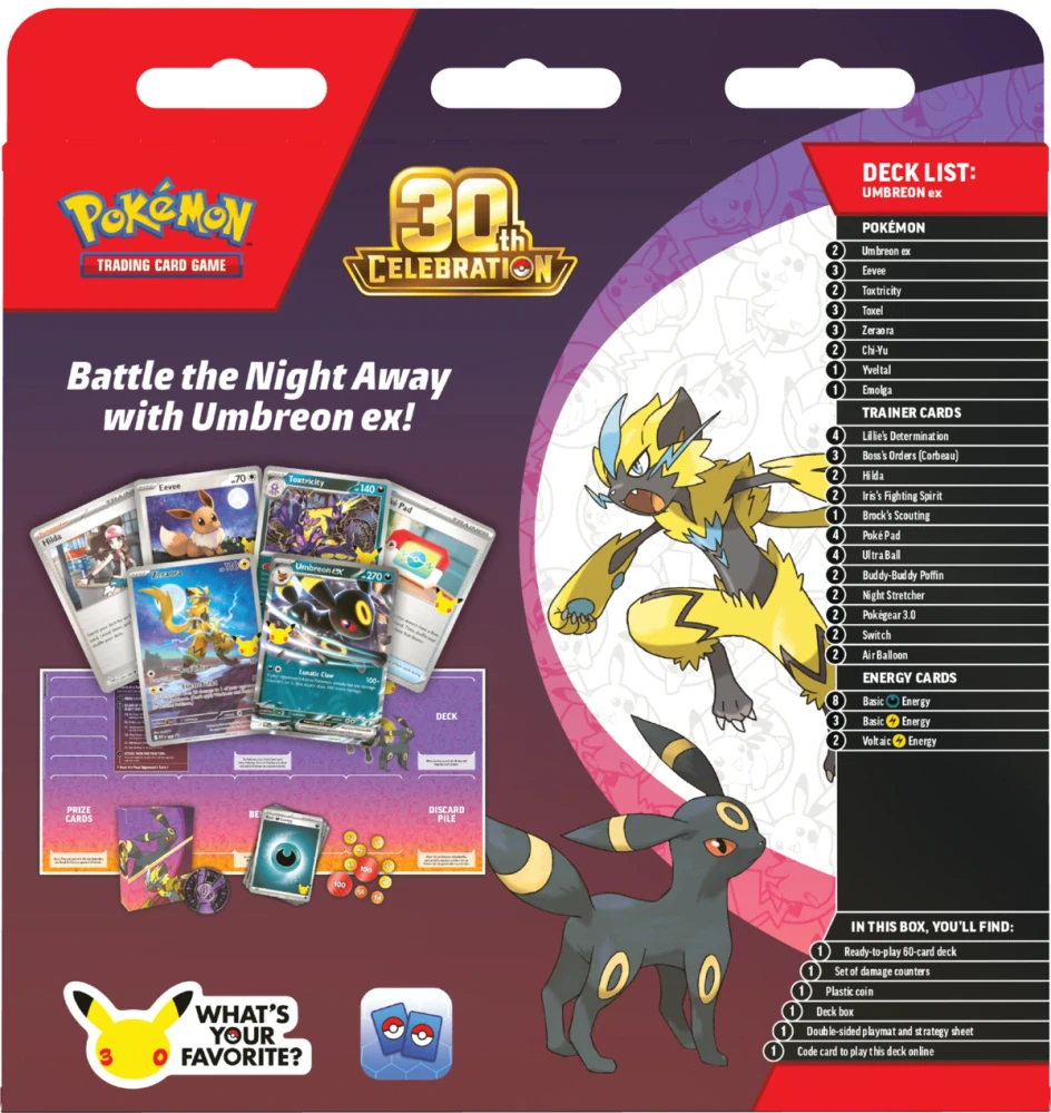 Pokémon TCG 30th Celebration Battle Deck Umbreon
