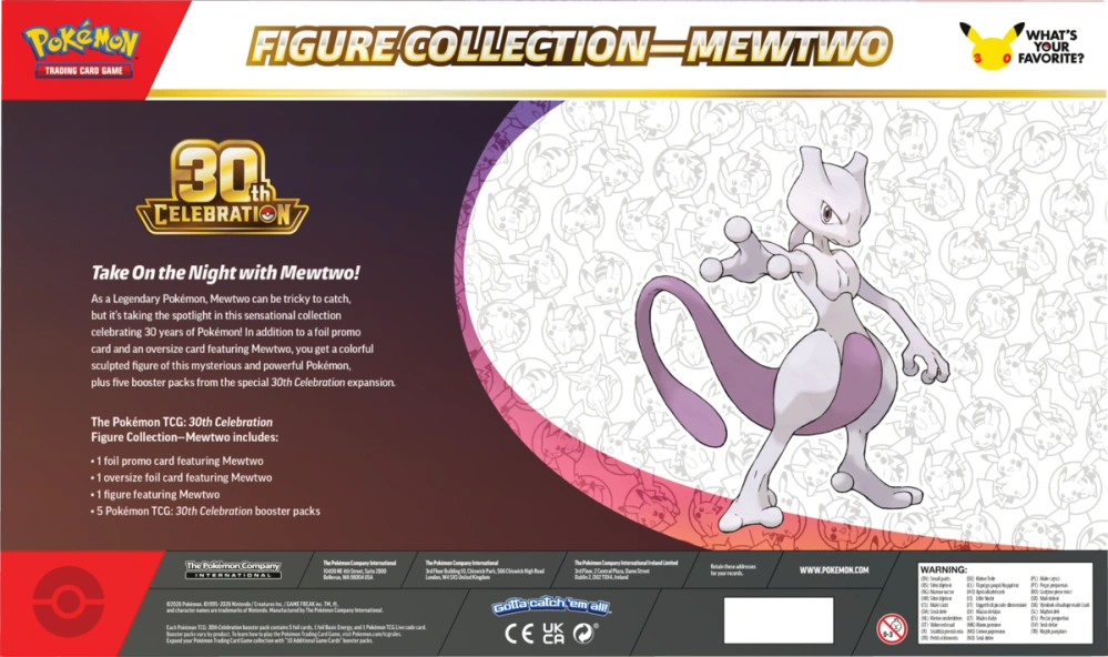 Pokémon TCG 30th Celebration Figure Collection - Mewtwo