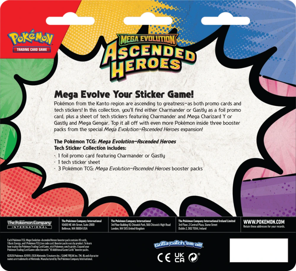 Pokémon TCG Ascended Heroes - Tech Sticker Collection Charmander