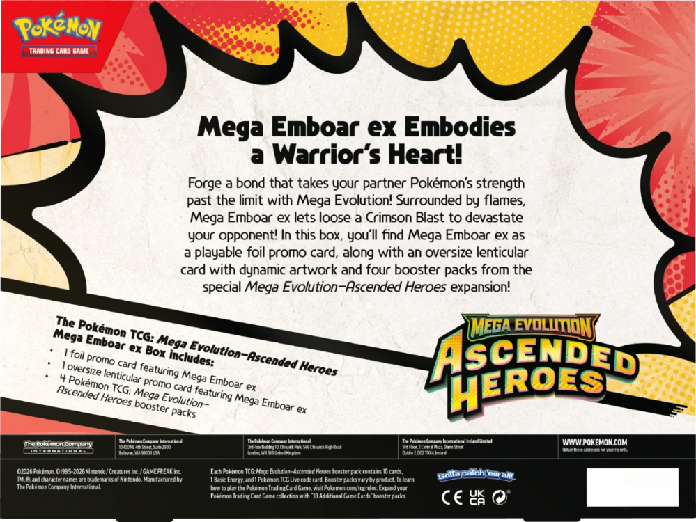 Pokémon TCG Ascended Heroes - Mega Emboard ex Box