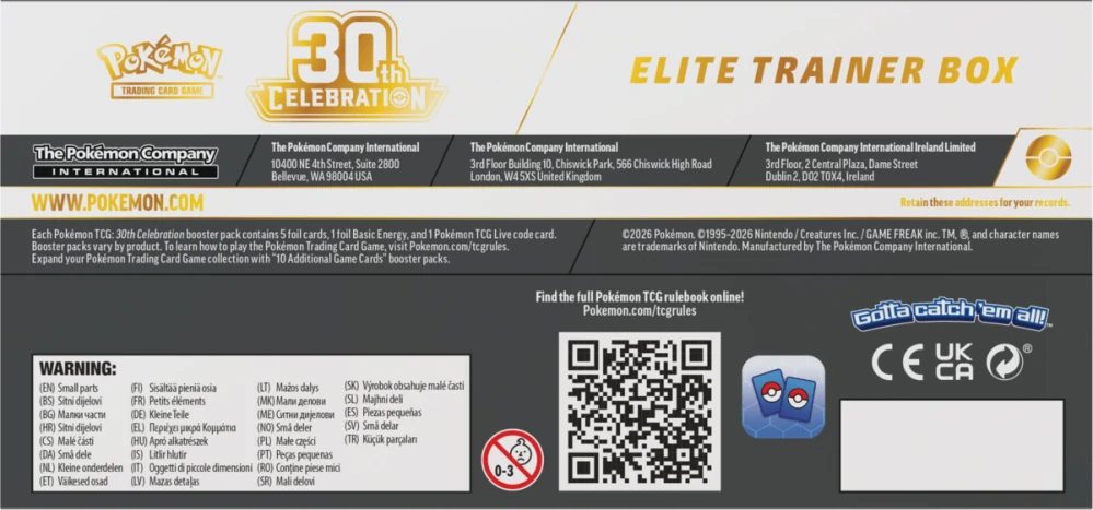 Pokémon TCG 30th Celebration ETB