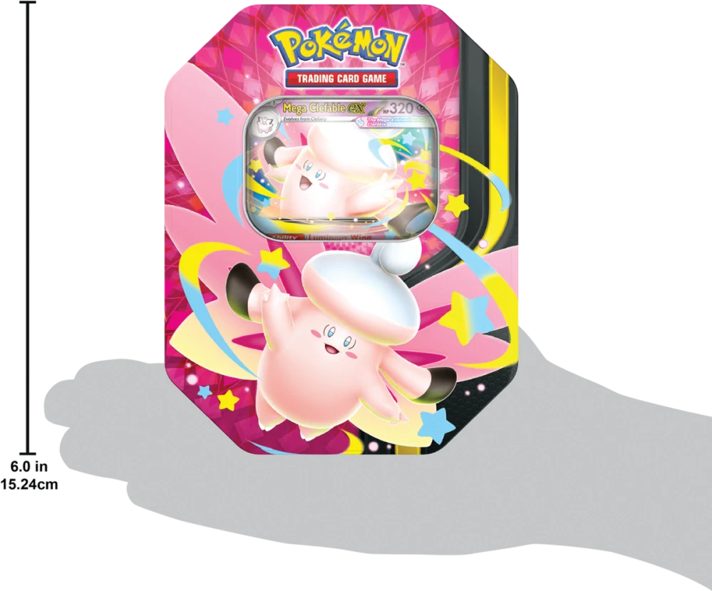 Pokémon TCG: Mega Moonlit Tin - Mega Clefable