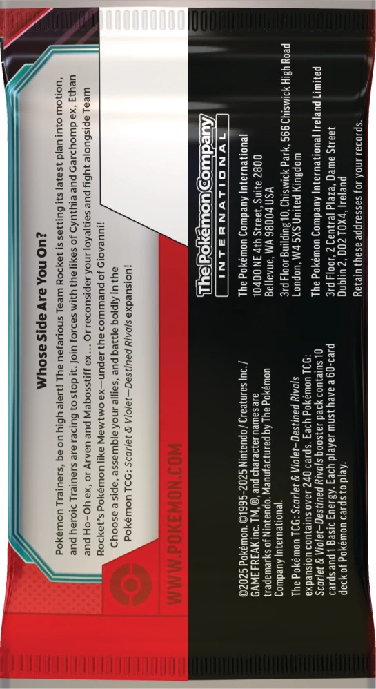 Pokémon TCG Destined Rivals Booster