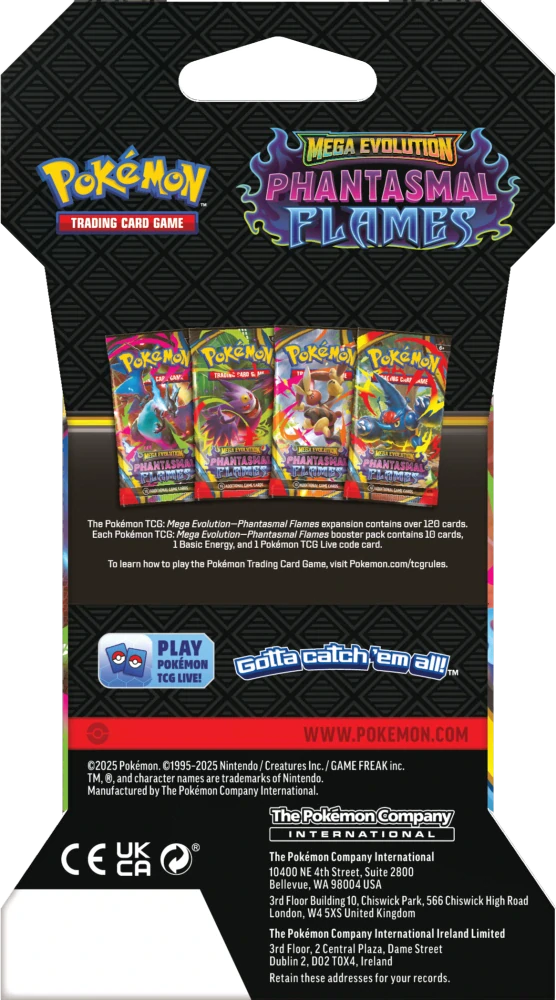 Pokémon TCG Phantasmal Flames - 1 Blister Booster