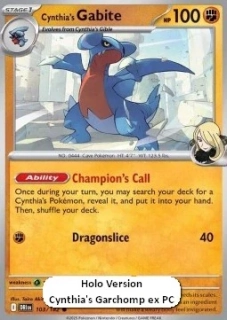 Cynthia's Gabite COSMIC HOLO (xDRI 103)